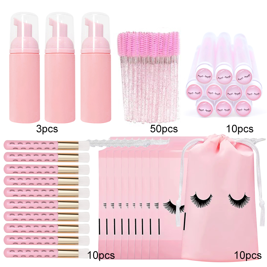 Eyelash Extension Aftercare - 83개 속눈썹 샴푸 병 브러쉬 세트