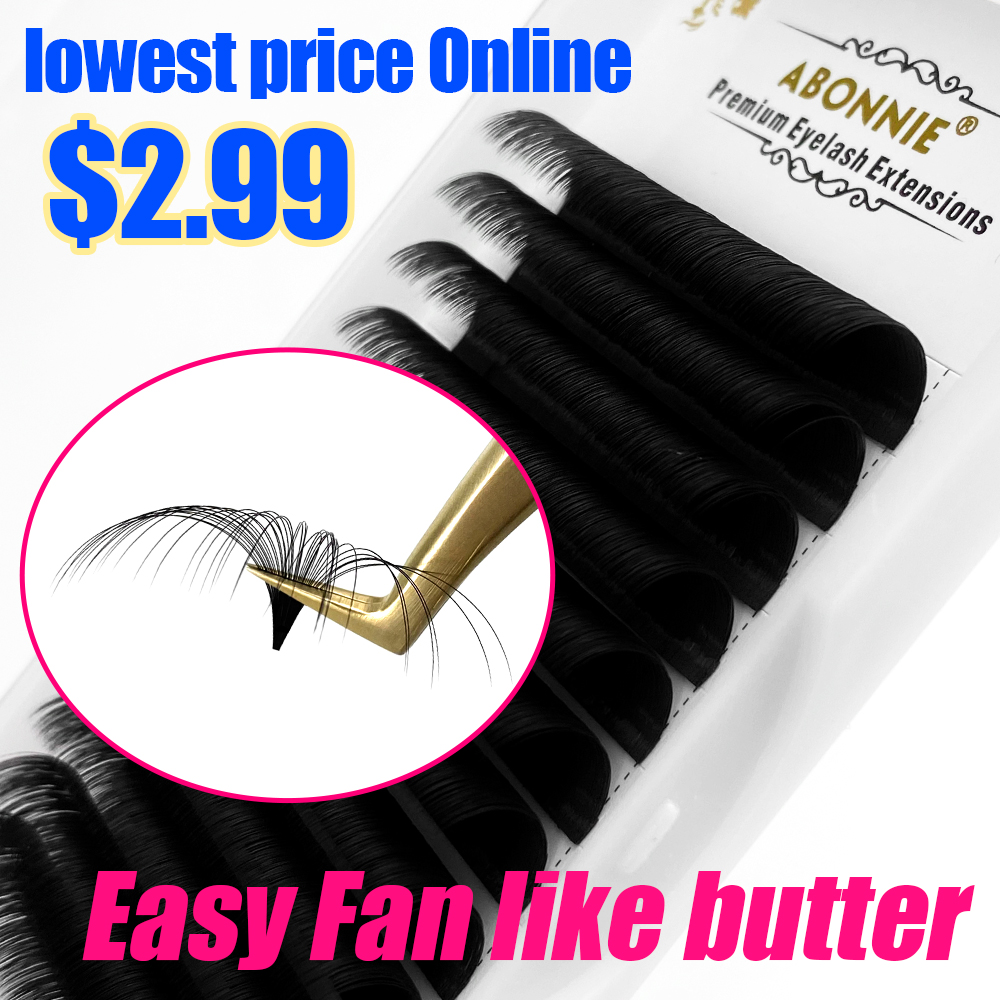Eyelash Extension Mega Volume - Abonnie 0.03-0.10mm 간편한 팬 속눈썹 메가