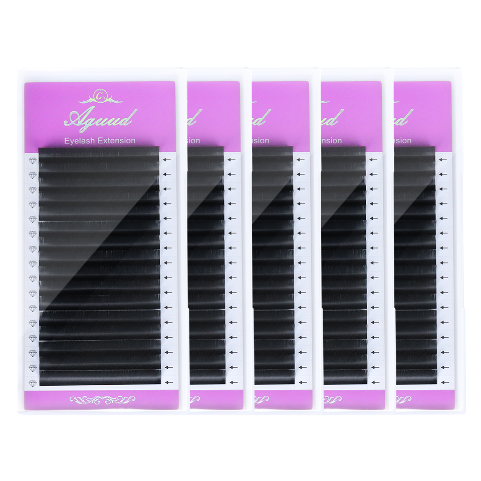 Eyelash Extension Mega Volume - AGUUD 5 트레이/로트 NEW 슈퍼 매트