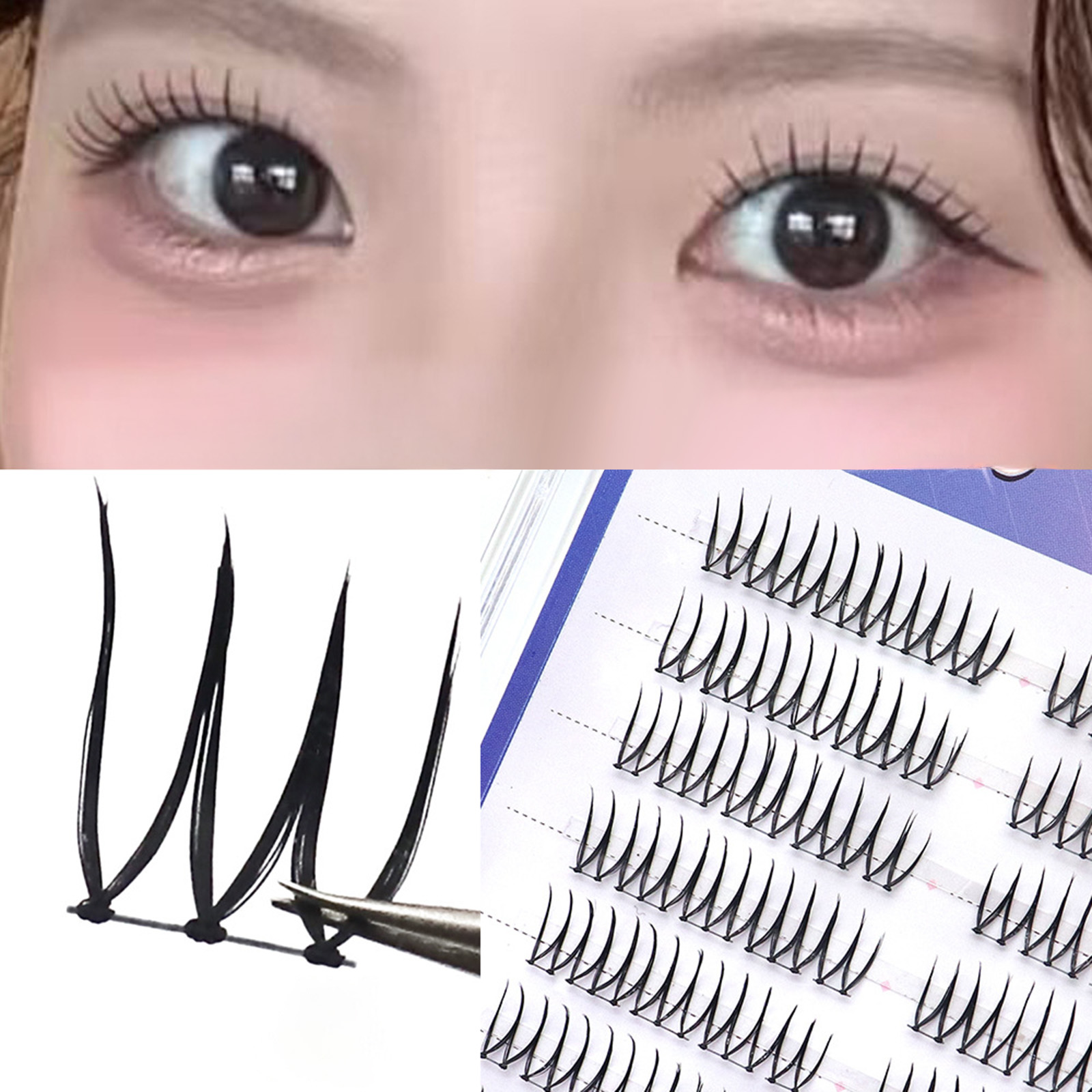 한국 아이돌 스타일 인조 속눈썹 U자형 클러스터 7-9 - Eyelash Extension Korean Style 리뷰 및 가격