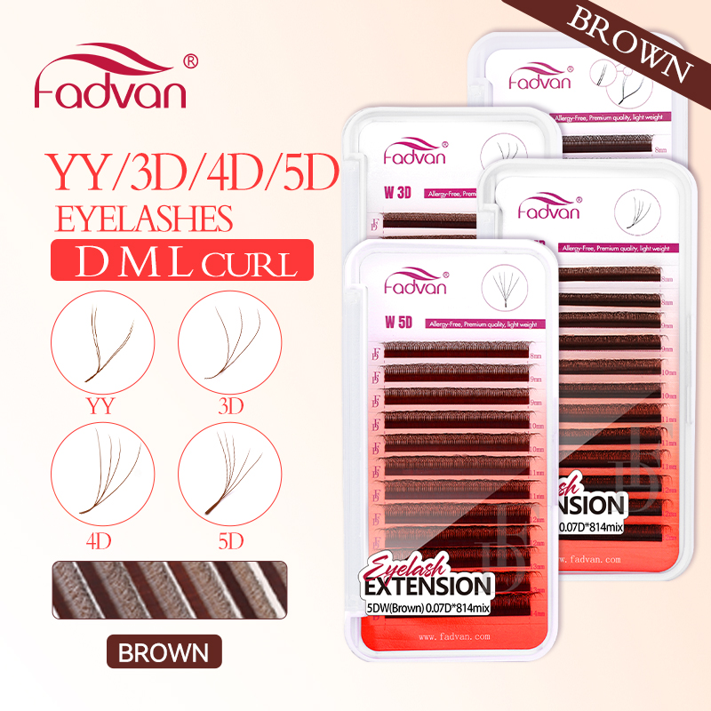 FADVAN 다크 브라운 W 모양 속눈썹, 인조 밍크  - Eyelash Extension For Asian Eyes 리뷰 및 가격