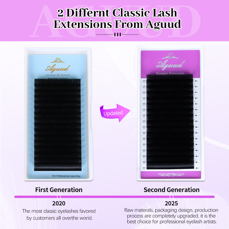 AGUUD 5 트레이/로트 NEW 슈퍼 매트 블랙 개별 - Eyelash Extension Mega Volume 리뷰 및 가격