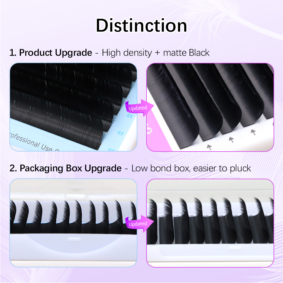 AGUUD 5 트레이/로트 NEW 슈퍼 매트 블랙 개별 - Eyelash Extension Mega Volume 리뷰 및 가격