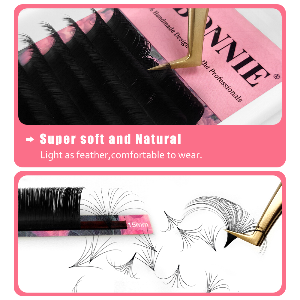 ABONNIE 매트 블랙 이지 팬 래쉬 캐시미어 블루밍 - Eyelash Extension Mega Volume 리뷰 및 가격